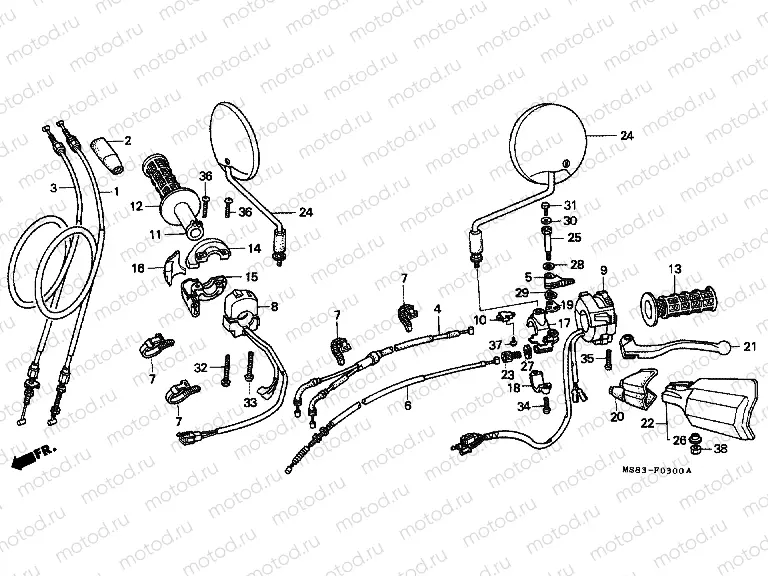 F-3 HANDLE LEVER / SWITCH / CABLE