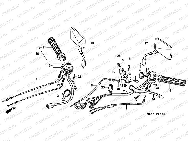 F-3 HANDLE LEVER / SWITCH / CABLE