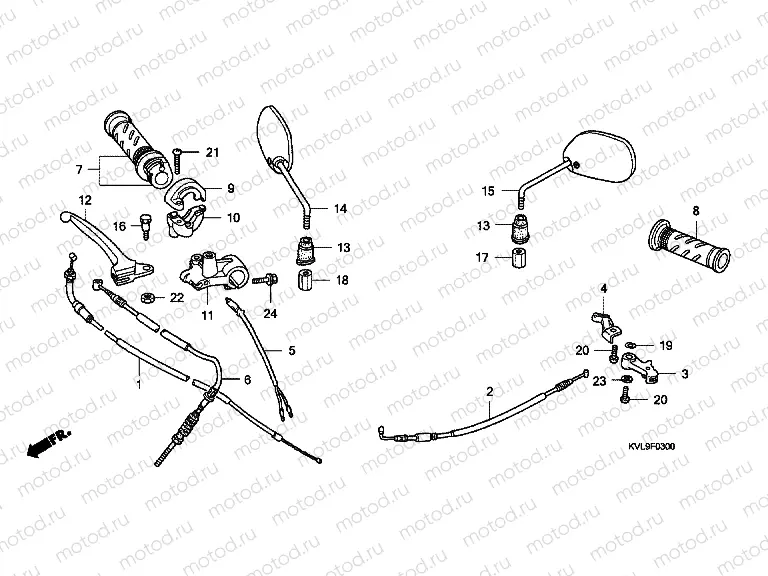 F-3 HANDLE LEVER / SWITCH / CABLE