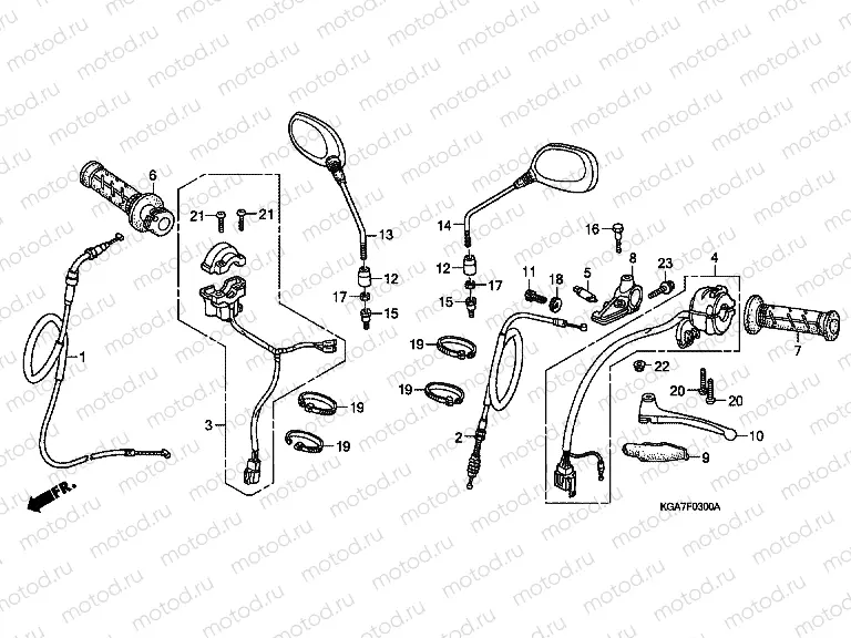 F-3 HANDLE LEVER / SWITCH / CABLE