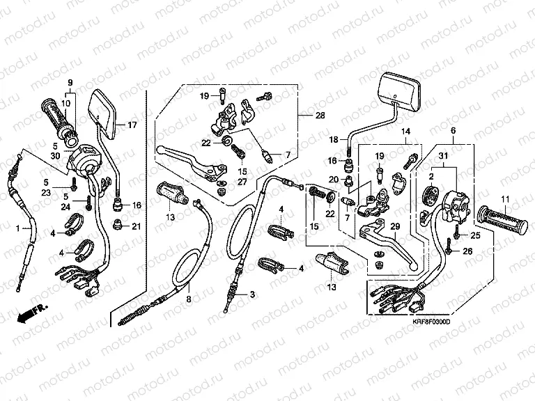 F-3 HANDLE LEVER / SWITCH / CABLE