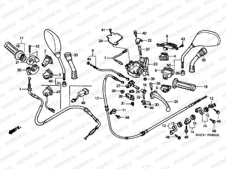 F-3 HANDLE LEVER / SWITCH / CABLE