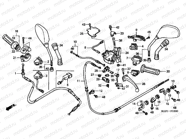 F-3 HANDLE LEVER / SWITCH / CABLE