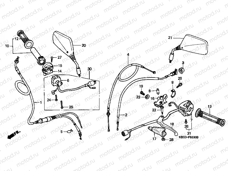 F-3 HANDLE LEVER / SWITCH / CABLE