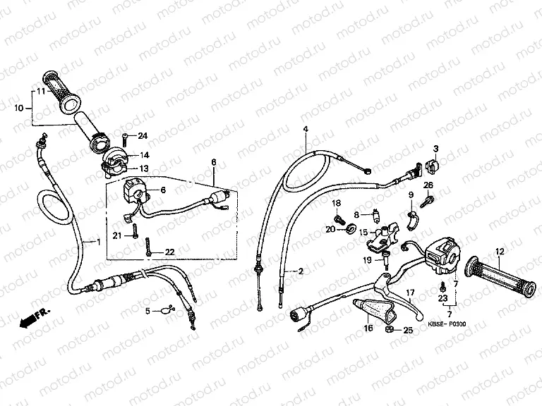 F-3 HANDLE LEVER / SWITCH / CABLE