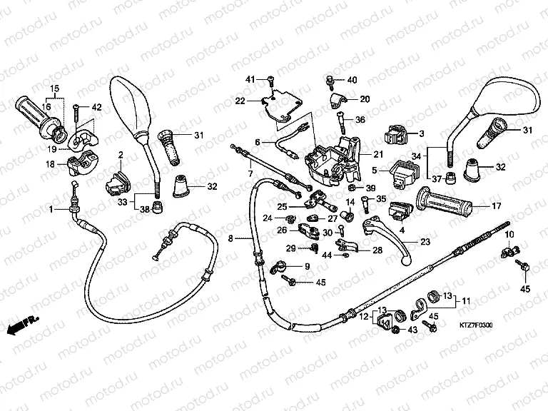 F-3 HANDLE LEVER / SWITCH / CABLE