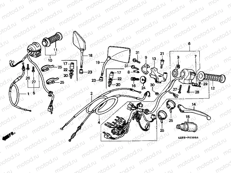 F-3 HANDLE LEVER / SWITCH / CABLE