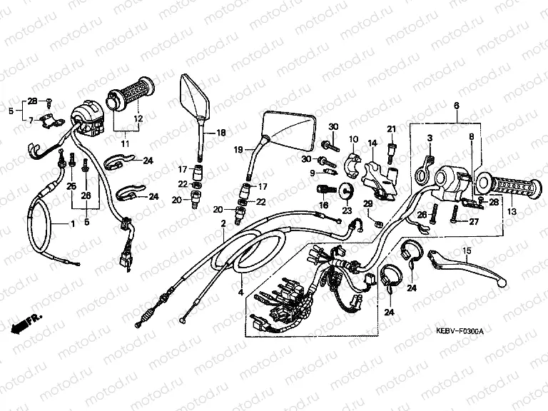 F-3 HANDLE LEVER / SWITCH / CABLE