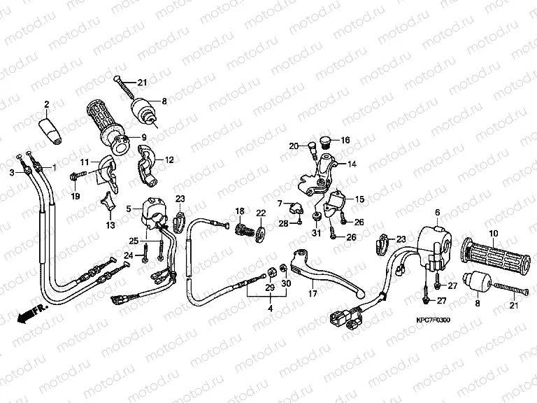 F-3 HANDLE LEVER / SWITCH / CABLE
