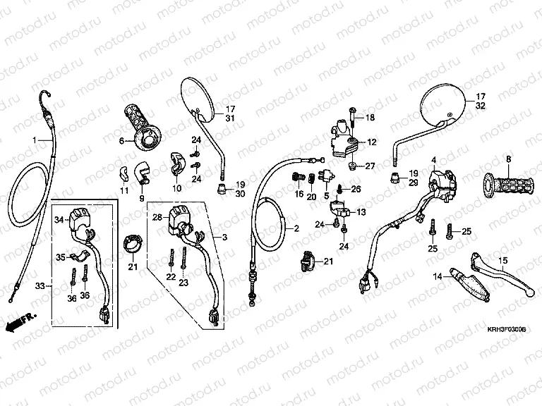 F-3 HANDLE LEVER / SWITCH / CABLE