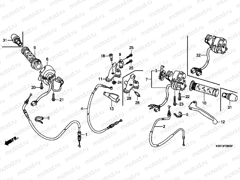 F-3 HANDLE LEVER / SWITCH / CABLE