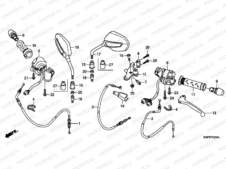 F-3 HANDLE LEVER / SWITCH / CABLE