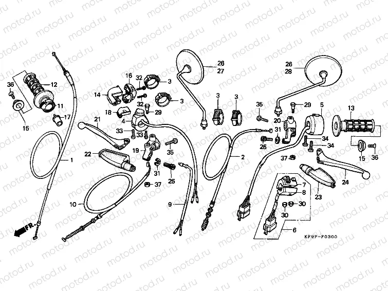 F-3 HANDLE LEVER / SWITCH / CABLE