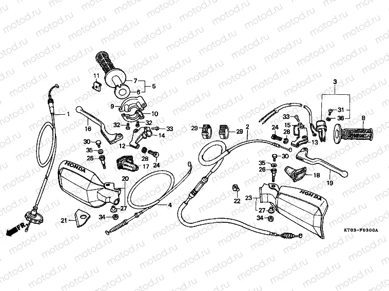 F-3 HANDLE LEVER / SWITCH / CABLE