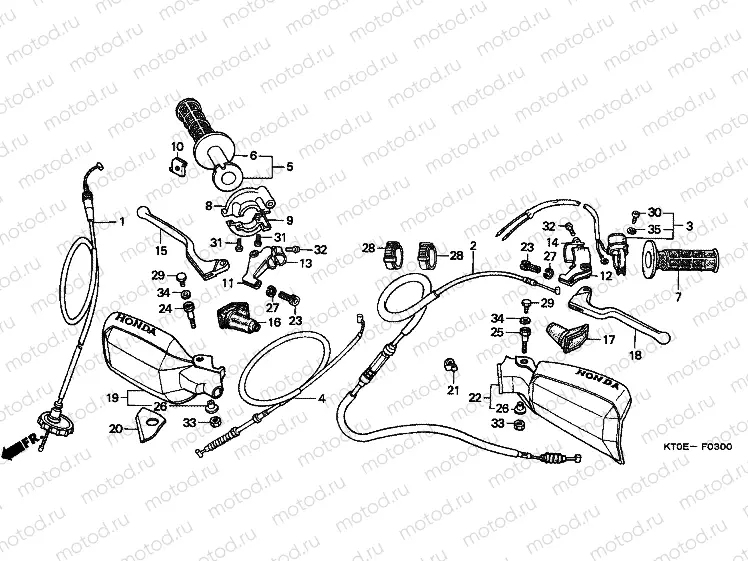 F-3 HANDLE LEVER / SWITCH / CABLE