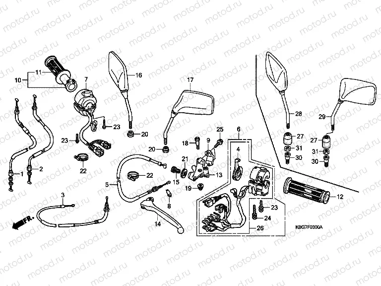 F-3 HANDLE LEVER / SWITCH / CABLE