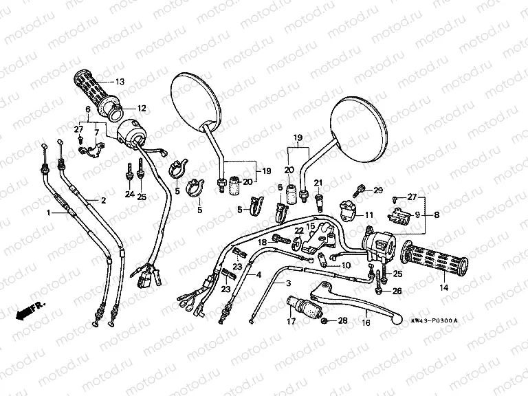 F-3 HANDLE LEVER / SWITCH / CABLE