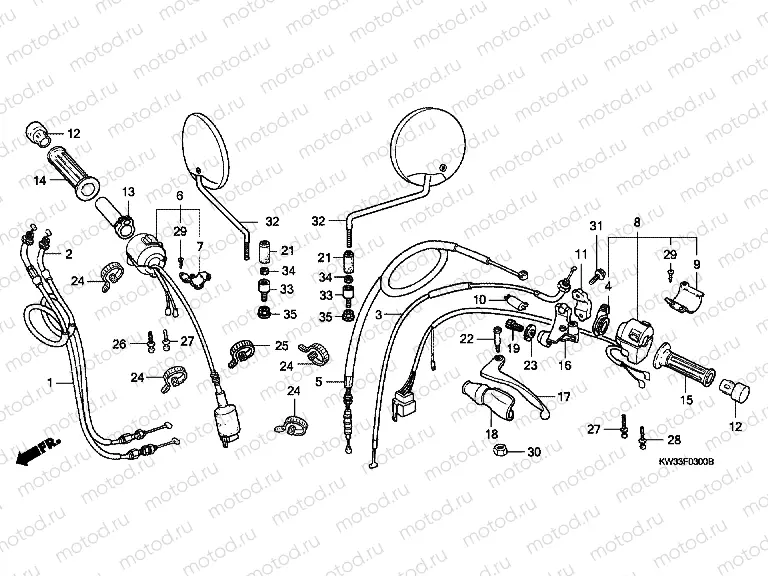 F-3 HANDLE LEVER / SWITCH / CABLE