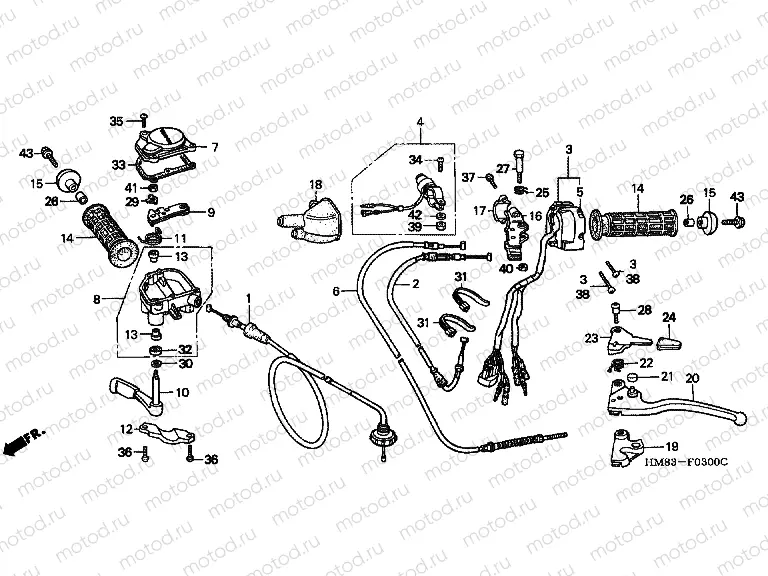 F-3 HANDLE LEVER / SWITCH / CABLE
