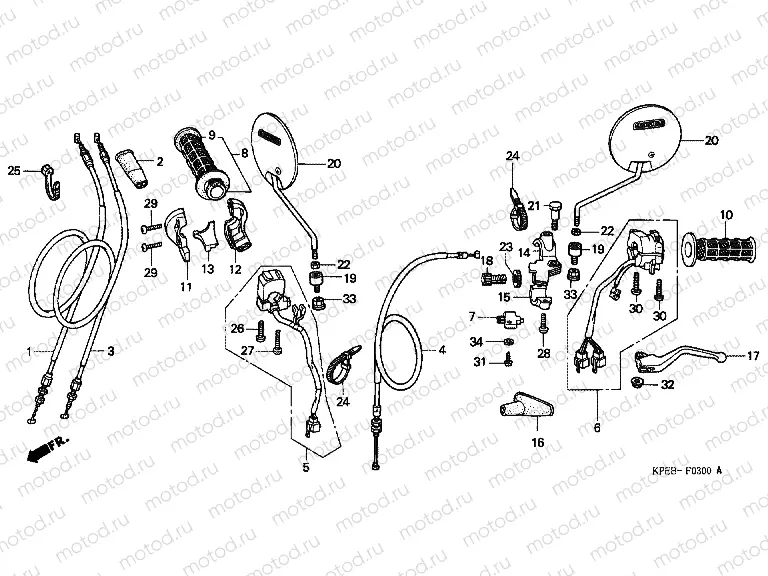 F-3 HANDLE LEVER / SWITCH / CABLE