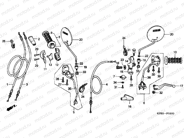 F-3 HANDLE LEVER / SWITCH / CABLE