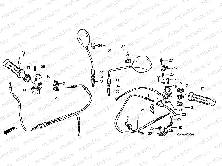 F-3 HANDLE LEVER / SWITCH / CABLE