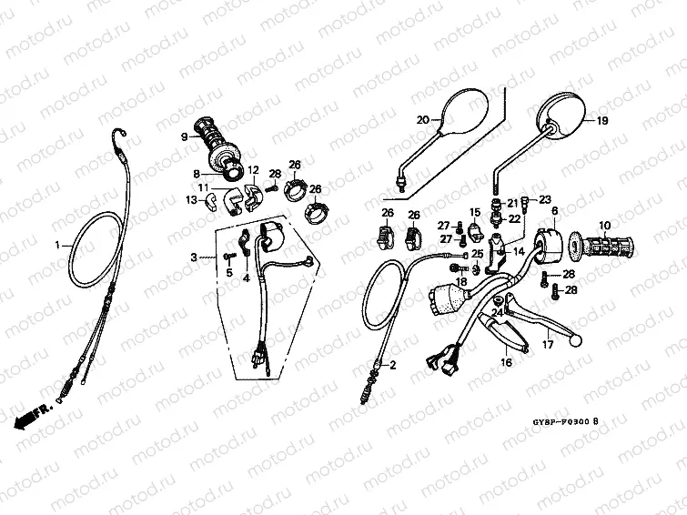 F-3 HANDLE LEVER / SWITCH / CABLE