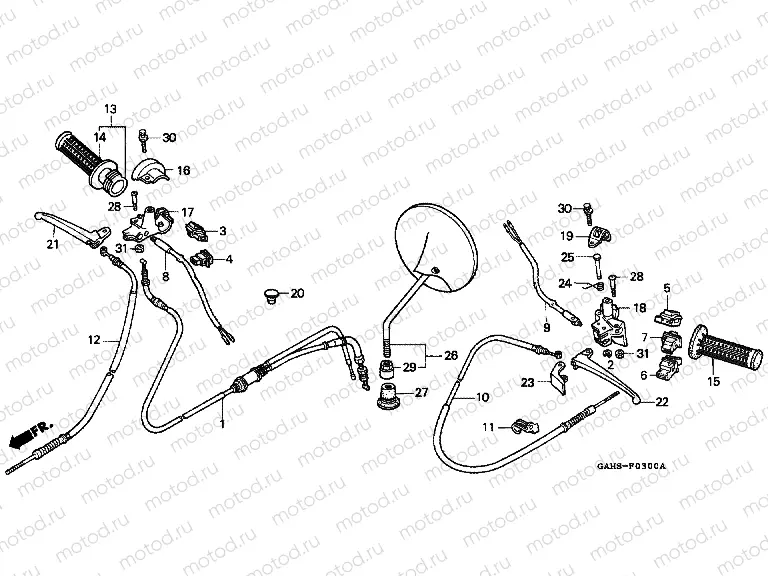 F-3 HANDLE LEVER / SWITCH / CABLE