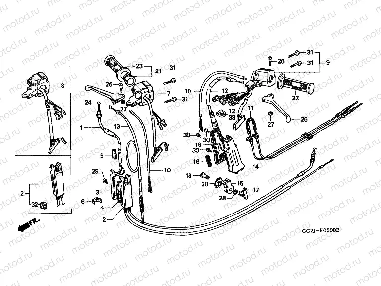 F-3 HANDLE LEVER / SWITCH / CABLE