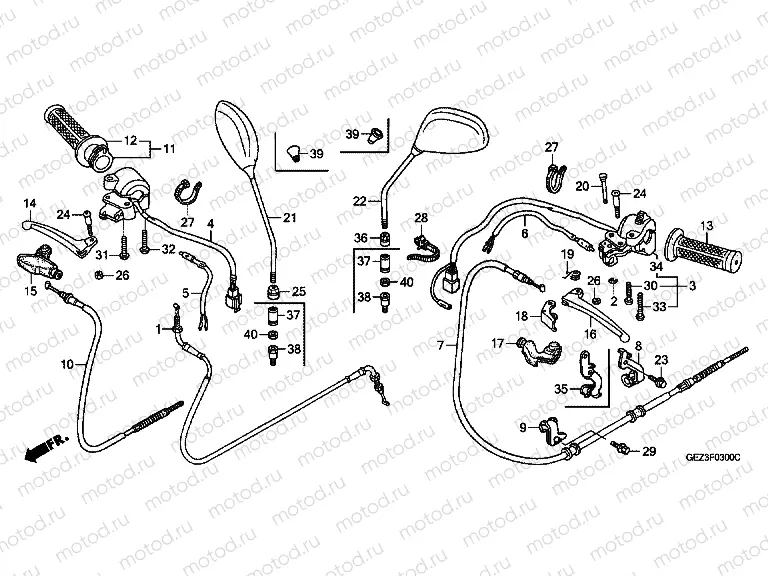 F-3 HANDLE LEVER / SWITCH / CABLE