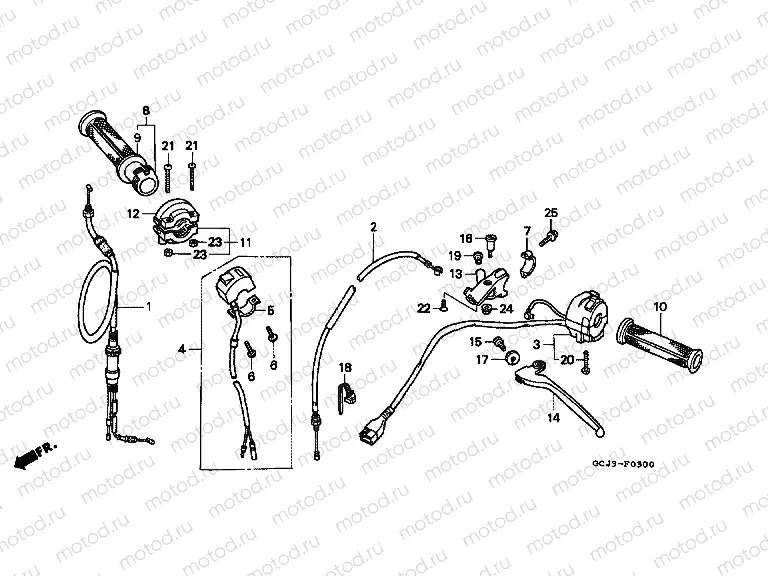 F-3 HANDLE LEVER / SWITCH / CABLE