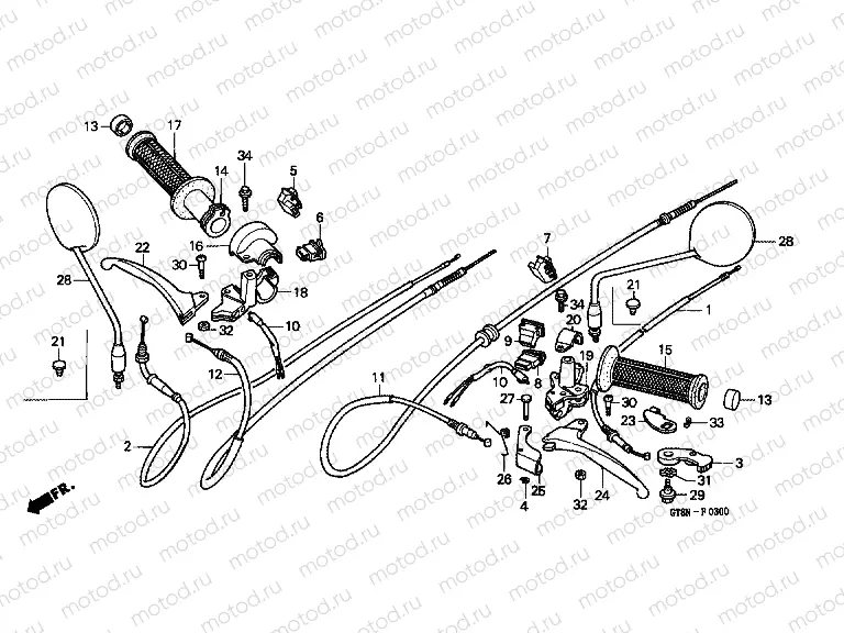 F-3 HANDLE LEVER / SWITCH / CABLE