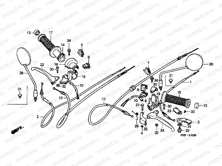 F-3 HANDLE LEVER / SWITCH / CABLE