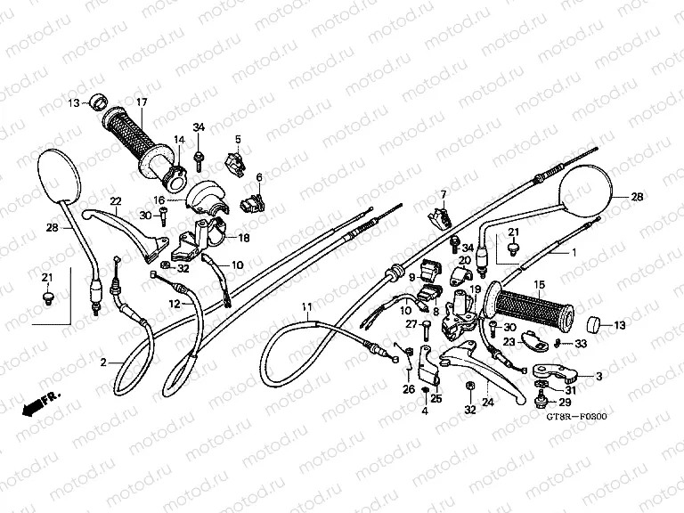 F-3 HANDLE LEVER / SWITCH / CABLE
