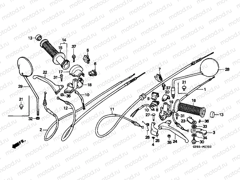 F-3 HANDLE LEVER / SWITCH / CABLE