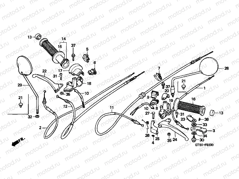 F-3 HANDLE LEVER / SWITCH / CABLE