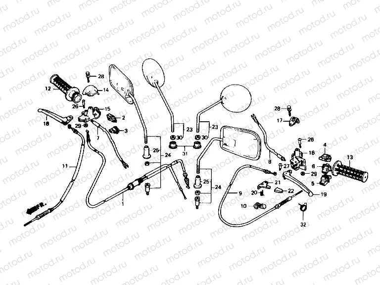 F-3 HANDLE LEVER / SWITCH / CABLE