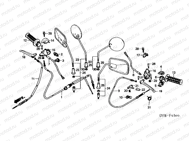 F-3 HANDLE LEVER / SWITCH / CABLE