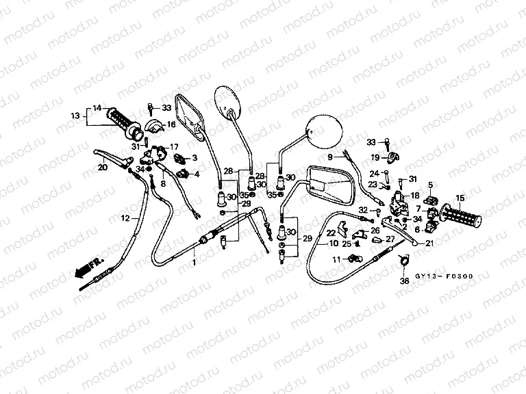 F-3 HANDLE LEVER / SWITCH / CABLE