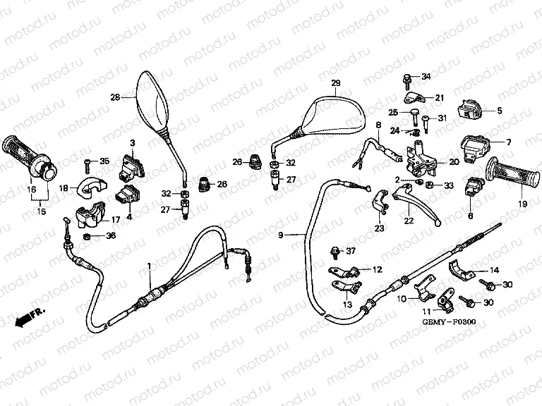 F-3 HANDLE LEVER / SWITCH / CABLE
