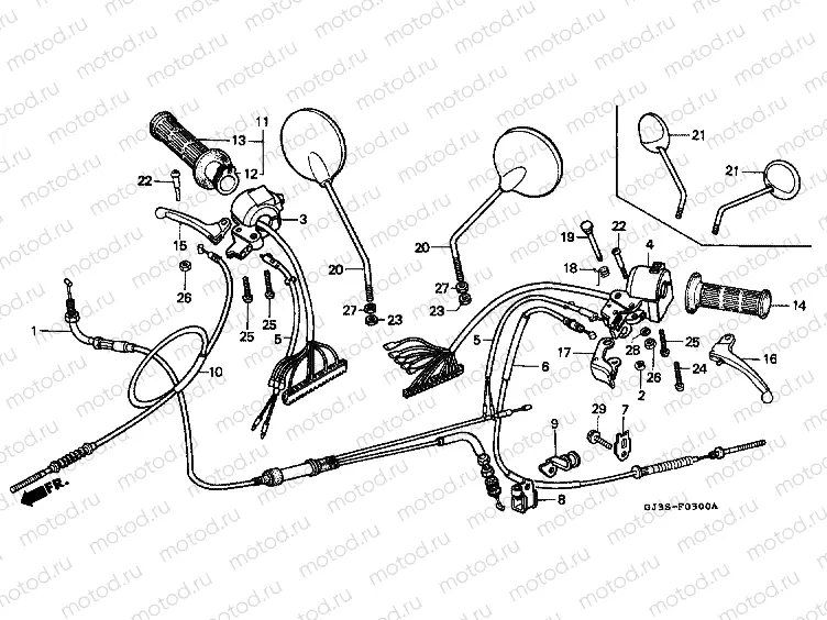 F-3 HANDLE LEVER / SWITCH / CABLE