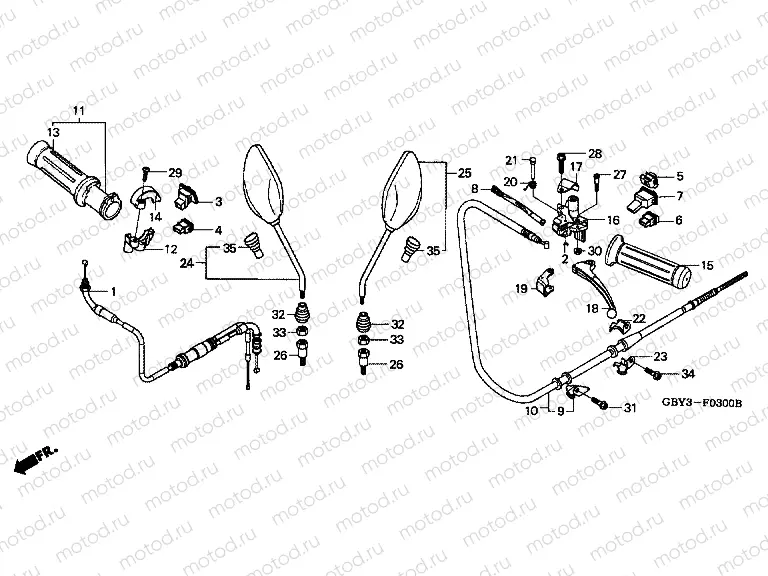 F-3 HANDLE LEVER / SWITCH / CABLE