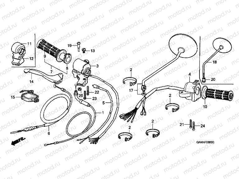 F-3 HANDLE LEVER / SWITCH / CABLE