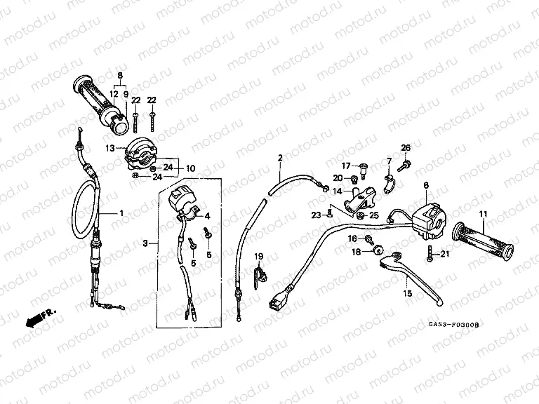 F-3 HANDLE LEVER / SWITCH / CABLE