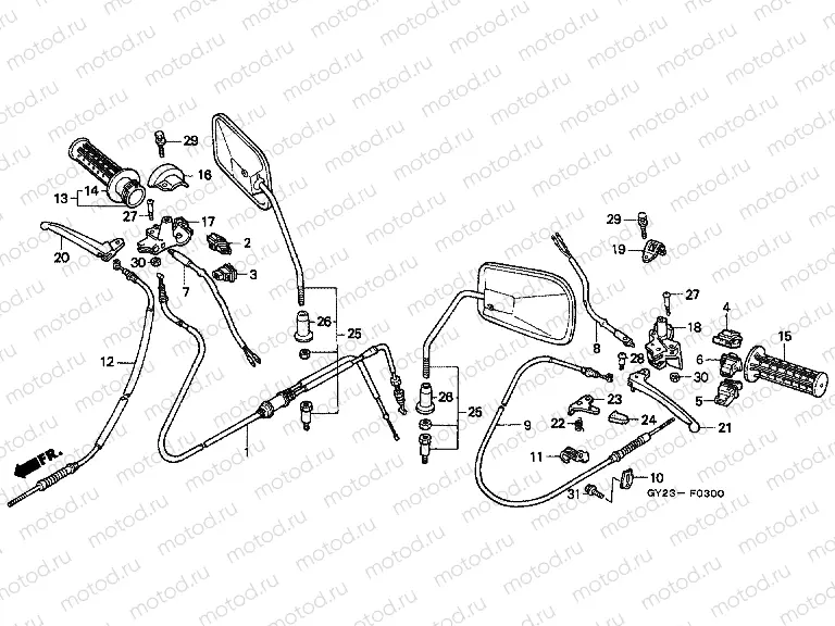 F-3 HANDLE LEVER / SWITCH / CABLE