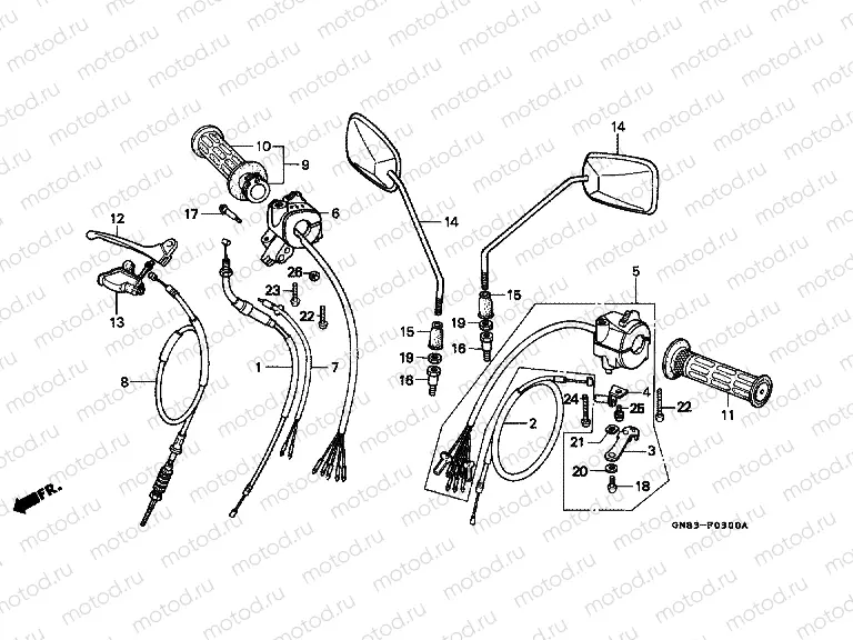 F-3 HANDLE LEVER / SWITCH / CABLE