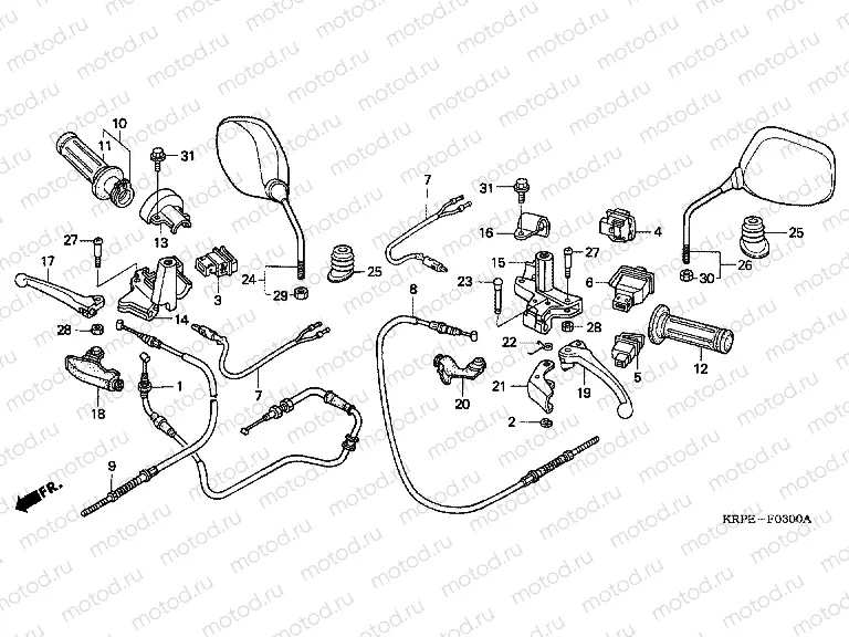 F-3 HANDLE LEVER / SWITCH / CABLE