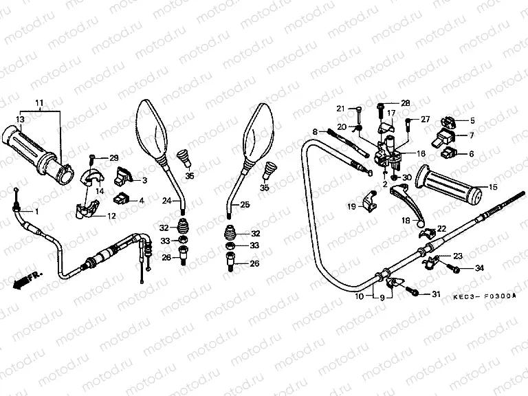 F-3 HANDLE LEVER / SWITCH / CABLE