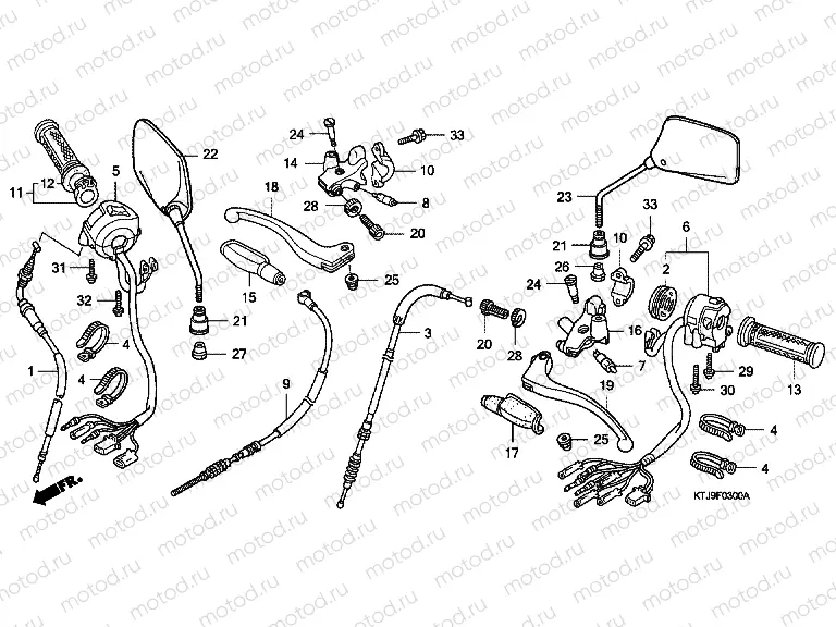 F-3 HANDLE LEVER / SWITCH / CABLE (CGR125SH5)