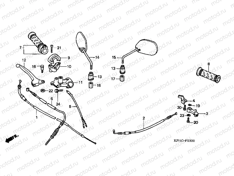 F-3 HANDLE LEVER / SWITCH / CABLE (CH, 3CH)